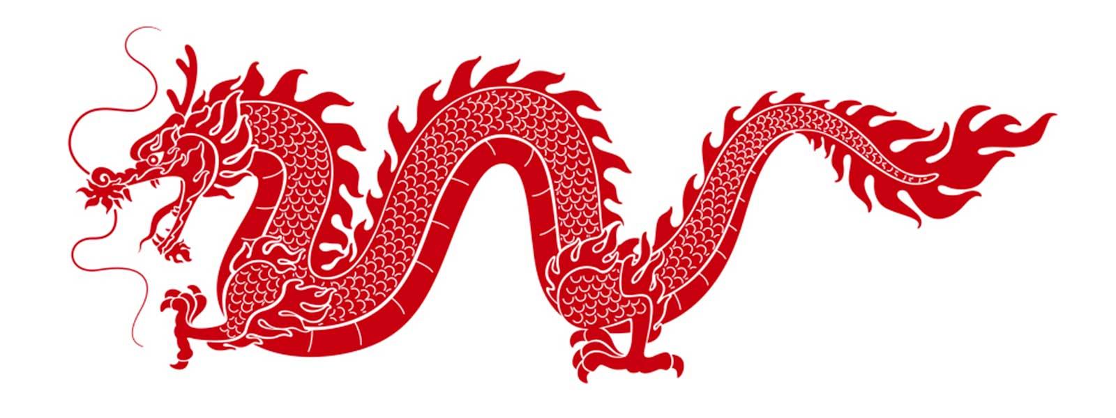 Image dragon chinois rouge dragon naga